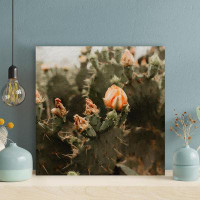 Dakota Fields Red And Green Plant In Close Up Photography - 1 Piece Square Graphic Art Print On Wrapped Canvas