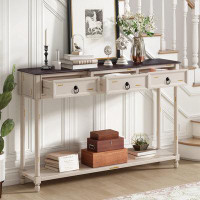 Breakwater Bay Console Table Sofa Table With Drawers For Entryway With Projecting Drawers And Long Shelf