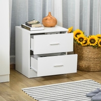 Bedside Table 17.7" x 15.6" x 19.3" White