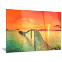 Design Art 'Fabulous Sunset Panorama' Photographic Print on Metal