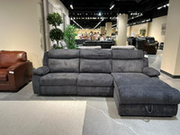 Summer Sale!! Gorgeous 3 Pc Sectional w/Recliner Chair and Push Back Storage Chaise