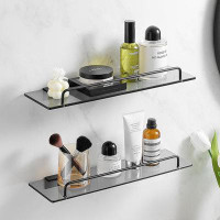 Wrought Studio Bathroom Glass Shelf