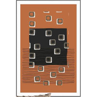 Corrigan Studio Ladole Rugs Decor Canvas Wall Framed Artwork Decoration Modern Gallery Picture - 30X40 Inches Abstract C