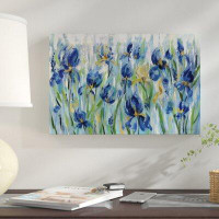 East Urban Home 'Iris Flower Bed' Print on Canvas