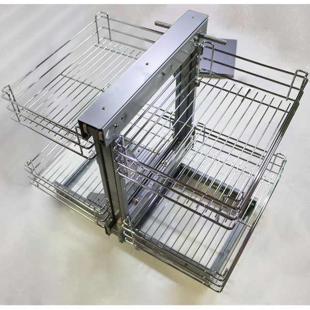 .2 Tier Blind Corner Cabinet Four Shelf Pull Out Wire Basket Organizer Carbon Steel Silver Chrome Blind 032485 in Other Business & Industrial in Toronto (GTA)