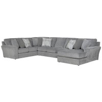 Latitude Run® 3 - Piece Upholstered Sectional with Comfort Coil Seating and 9 Included Accent Pillows