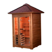 Bristow 50x50 2-person outdoor traditional sauna - Roof Dimensions: 61x 61