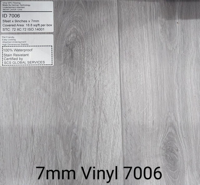 $1.39 Sale 5mm. 6mm, 6.5mm, 7mm, 8mm, 9mm, 10mm Luxury Vinyl Plank Padding Attached starts from $1.59/sqft 416-750-4440 in Floors & Walls in Toronto (GTA) - Image 4