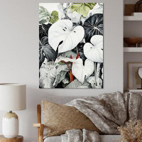 Winston Porter Black And White Minimalism Botanical Serenity - Plants Canvas Art Print