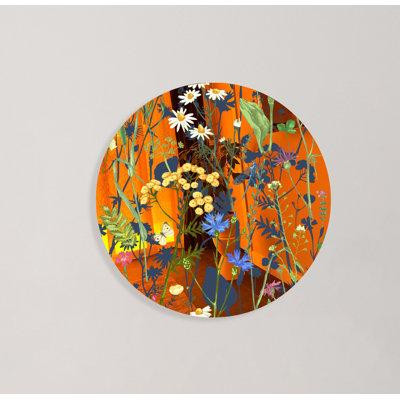 UniQstiQ Herbes colorées et fleurs sur fond sombre avec cercles en acrylique in Home Décor & Accents in Québec