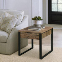 17 Stories Solid Wood Sled 1 - Drawer End Table with Storage