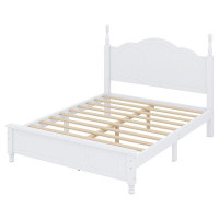 Charlton Home Full Size Wood Platform Bed Frame With Wooden Slat Support