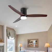 Ivy Bronx 52 In.Intergrated LED Low Profile Ceiling Fan With Dimmable Light