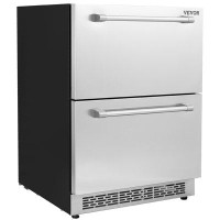 VEVOR VEVOR 24 inch Undercounter Refrigerator, 2 Drawer Refrigerator