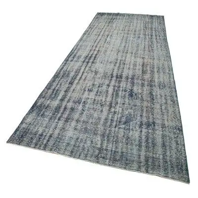 Rug N Carpet Zile Blue Vintage Cotton Handmade Area Rug