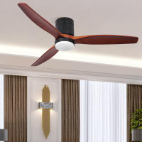 YITAHOME 52'' Low Profile Ceiling Fan with Light and Remote