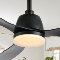 Ivy Bronx 52" Clarra 3 - Blade LED Smart Propeller Ceiling Fan with Remote Control and Light Kit Included