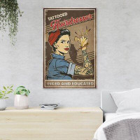 Trinx A Cool Hairdresser - Tattooed Hairdresser - 1 Piece Rectangle Graphic Art Print On Wrapped Canvas