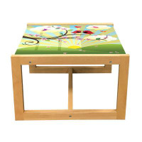 East Urban Home East Urban Home Flower Landscapes Coffee Table, Romantic Birds Humming On A Tree Branch With Flowers Pri