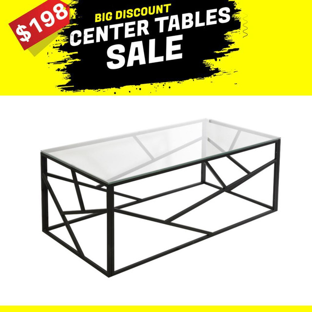 Glass Coffee Table !! Free Shipping !! in Coffee Tables in Chatham-Kent