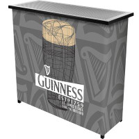 Trademark Global Guinness Line Art Pint Bar with Wine Storage