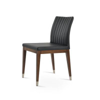 sohoConcept Zeyno Wood with Chrome Ring Side Chair