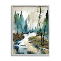 Stupell Industries Stupell Industries Watercolor Creek Landscape Framed Giclee Art Design By Ray Powers