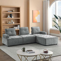 Ivy Bronx L-Shape Modular Sectional Sofa,DIY Combination