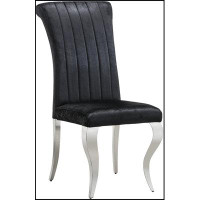 Rosdorf Park Modern Velvet Dining Chairs Upholstered Accent Armless Chairs With Stripe Backrest F65C83E65D034F488714D392