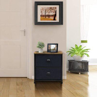Sorbus Sorbus Nightstand With 2 Drawers - Bedside Furniture & Accent End Table Chest For Home, Bedroom, Steel Frame, Rus