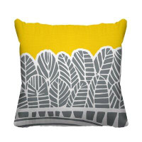 ULLI HOME Zeke Abstract Tribal Feathers Indoor Throw Pillow