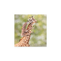 Latitude Run® Mother And Calf Giraffe Print On Acrylic Glass