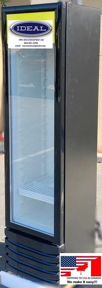 SLIM CASE - GLASS DOOR COOLER 15WIDE - SMALL FOOTPRINT