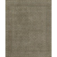 Bungalow Rose Hayleah Handmade Hand-Knotted Wool Blue Rug