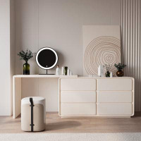 Hokku Designs Ramlal Extendable milky white multi-functional dresser