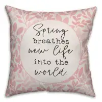 The Holiday Aisle® Keough Spring Breathes New Life Throw Pillow