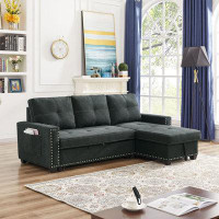 Ebern Designs Sleeper Sofa Bed Reversible Sectional Couch