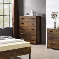Millwood Pines Chest in Rustic Oak & Black Finish