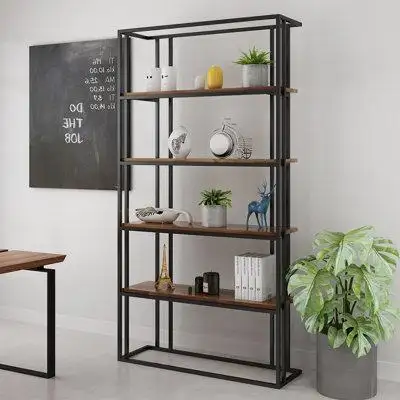 Explore unparalleled elegance with our metal bookcase infusing a captivating natural aesthetic into...