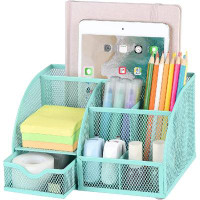 Rebrilliant Kaiu Office Accessories Essentials Caddy With Drawer For Home & Office Desktop & Decor& Kitchen