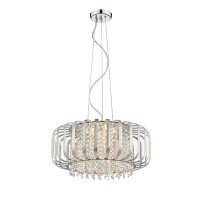 Mercer41 Mercer41 Adelizza Led-integrated Pendant In Anodized Silver Finish