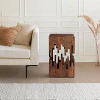 Hokku Designs Zakeria Solid Wood Top Open End Table