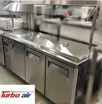 Turbo Air 3 door sandwich - salad Refrigeration Unit - has sneeze guard - 2 available