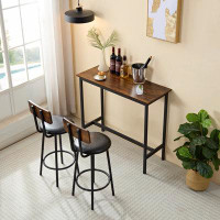17 Stories 3-Piece Set: Soft Bag Bar Stool & Dining Table - Ideal for Kitchen, Restaurant, Coffee Shop