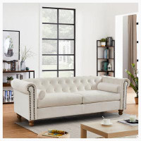 Charlton Home Classic Chesterfield Upholstered Sofa with high-tech Fabric Surface