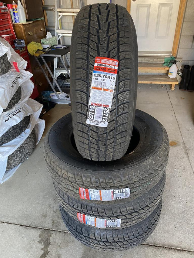 ***NEW*** 225/70/16 SNOW TIRES MOTOMASTER SET OF 4 $600.00 (NO TAXES) TAG#Q1933 (NEW2503201Q3) MIDLAND ONT. in Tires & Rims in Ontario - Image 2