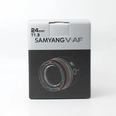 Samyang V-AF 24mm T1.9 Lens for Sony E mount in excellent condition. Comes with the original box, an...