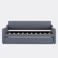 Latitude Run® Upholstery DayBed with Trundle and USB Charging Design