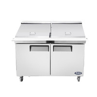 Atosa MSF8308GR 72 Inch Mega Top Refrigerated Sandwich / Salad Prep Table Stainless steel exterior &amp; interior