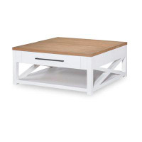 Laurel Foundry Modern Farmhouse Leyva Solid Wood Lift Top 4 Legs Coffee Table with Storage